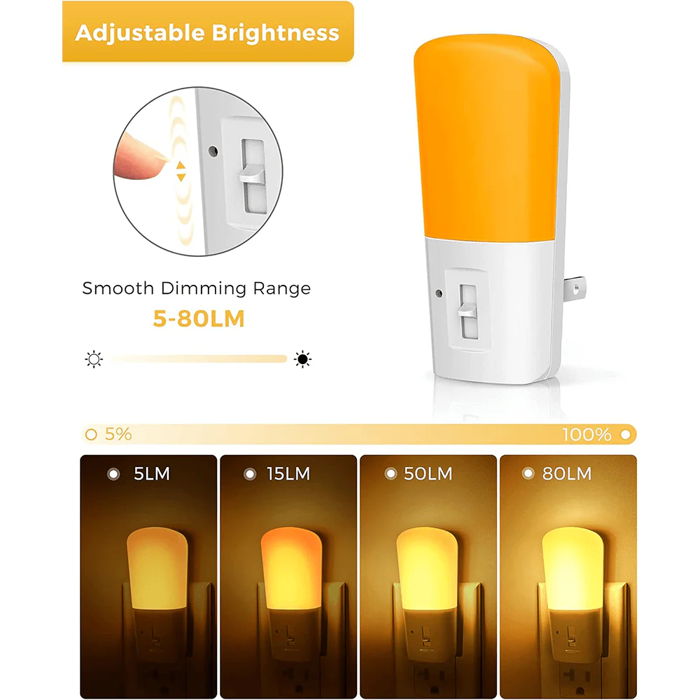 Anti-Blue LED Night Light - Amber - Image 11
