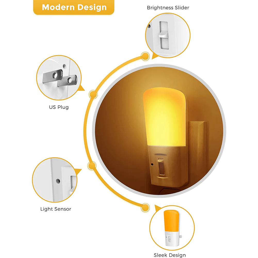 Anti-Blue LED Night Light - Amber - Image 13
